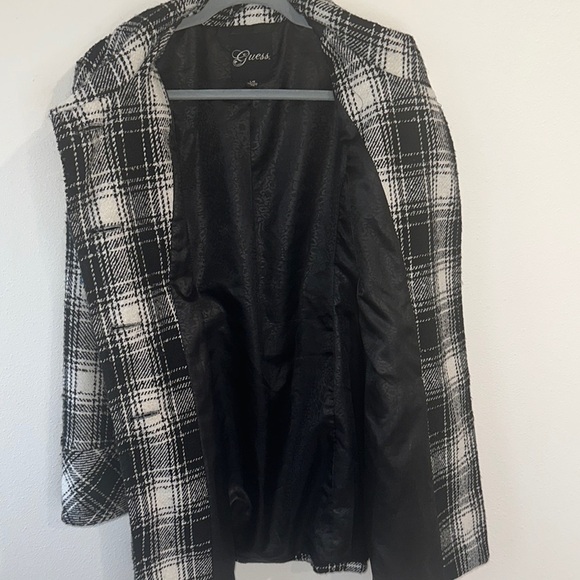 Guess Black and White Blazer Classic Wool Blend - Picture 6 of 7